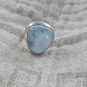 Sterling Silver Size 6 Blue Stone